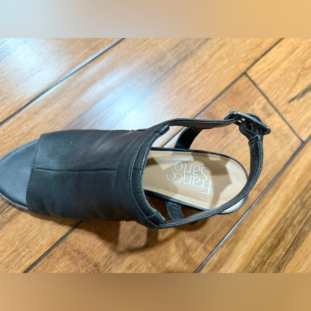 Franco Sarto Black Slingback Sandals